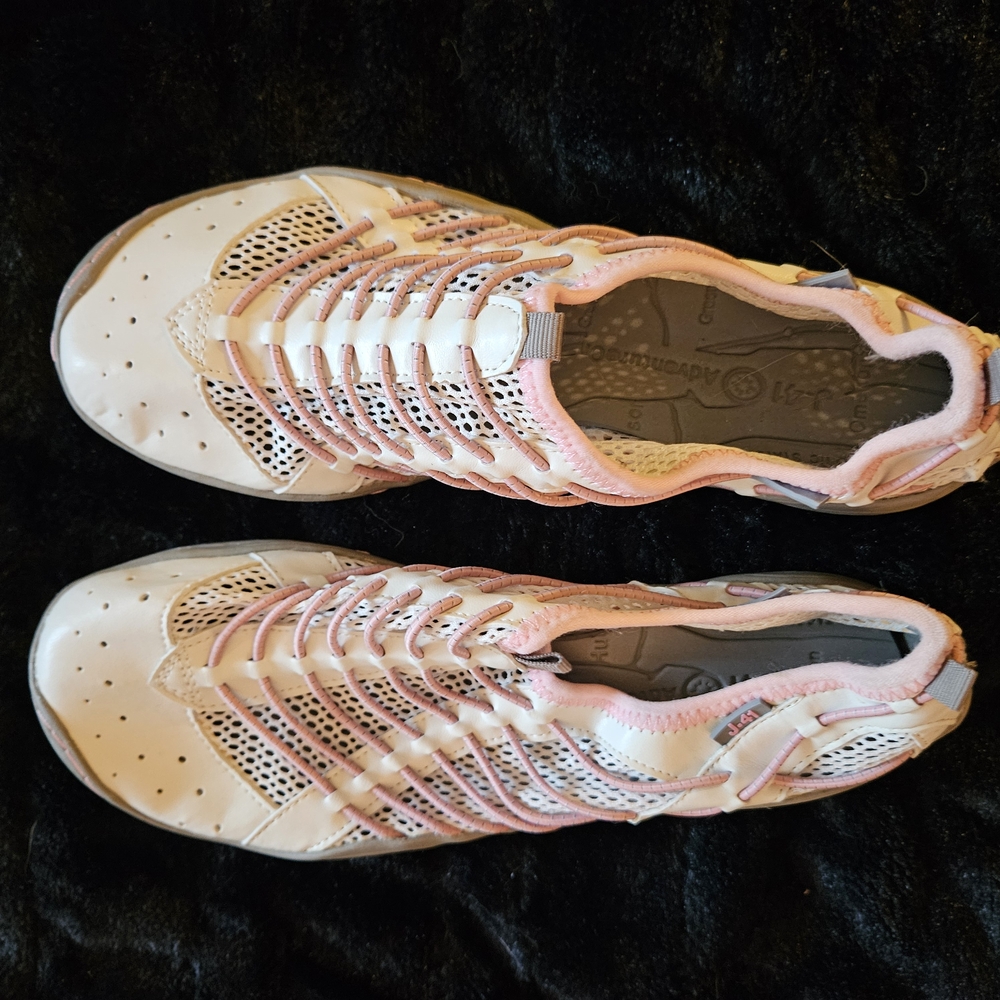 Women's Pink and White Athletic Shoes